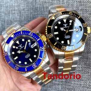 20ATM Diving Tandorio 40mm Sapphire Glass Japan NH35A Two Tone Mens Auto Watch - Picture 1 of 22