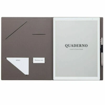 Fujitsu QUADERNO A5 Exclusive Cover Beige Navy FMVC51B Dedicated Leather Taste - Image 1 of 4