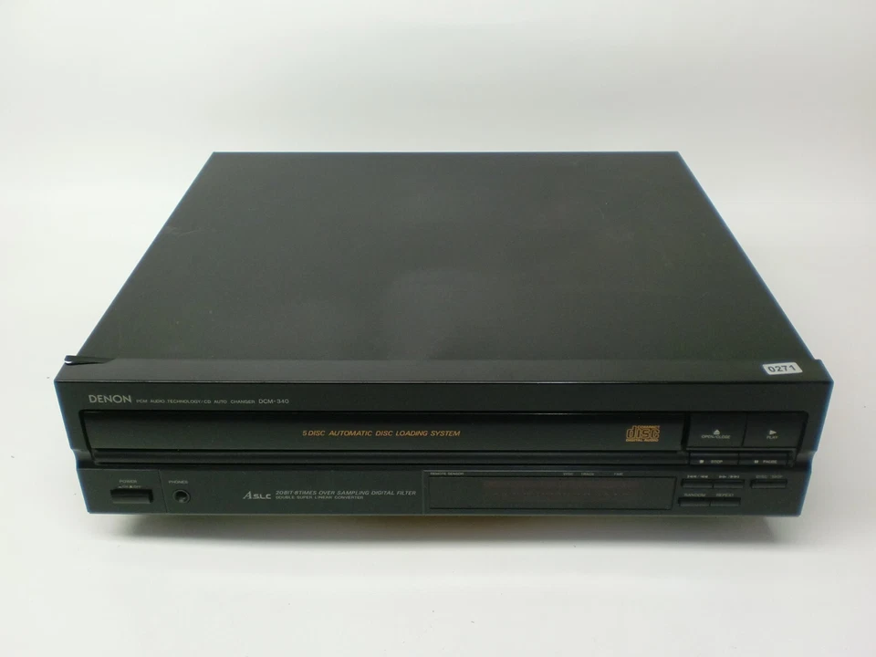 VINTAGE 1994 DENON DCM-340 COMPACT DISC PLAYER 5-DISC CHANGER - NO REMOTE 0271 - Image 1 of 4