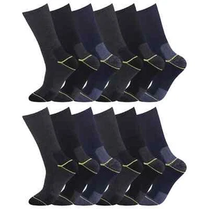6 PAIRS MENS BIG FOOT HEAVY DUTY THICK WORK BOOT SOCKS SIZE 11-14 LARGE FEET - Picture 1 of 1