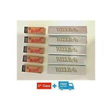 RIZLA KING SIZE SILVER ROLLING PAPERS AND RAW HEMP NATURAL UNREFINED TIPS  
