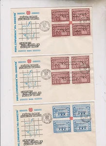 Disfraces de Croacia, Exilio, 1961 embalaje original, cubiertas raras de FDC (3) - Imagen 1 de 1