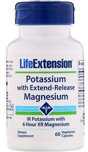 Potassium & ZumXr Sustained Release Magnesium Citrate Oxide 60 Capsules Muscles