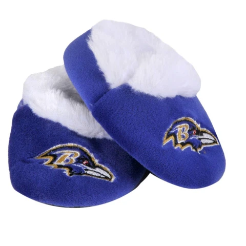 Baltimore Ravens NFL Baby Bootie Slippers Small 0-3 Months Cover