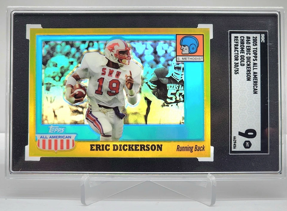 2005 Topps All-American Eric Dickerson Gold Chrome Refractor #D /55 SGC 9 - Image 1 of 1
