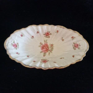 Antique A G Richardson & Co Ltd Crown Ducal Ware Oval Serving Dish "Pink Rose" - Picture 1 of 5