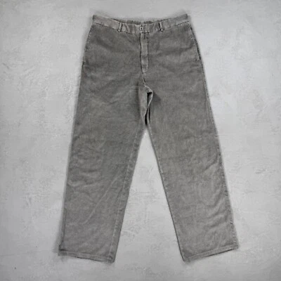 Pantalones de pierna recta con textura gris Armani Collezioni vintage calce 35 x 32 Foto 1 de 4