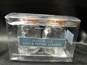 Vintage Look Salt and Pepper Shakers Olde Thompson Mason Jar Copper Lids New  - Picture 1 of 5