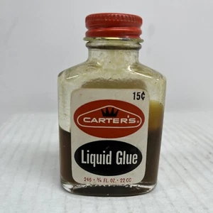 Vintage  USA Carter’s Glue Glass Jar #246 Free USA Shipping - Picture 1 of 5