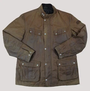 Barbour International Duke Wax Jacket Mens XXL Brown Waxed Slim Motorcycle Biker - Picture 1 of 24