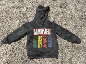 Marvel Avengers Boys Cotton Poly Blend Pullover Hoodie size 6 Dark Gray - Picture 1 of 4