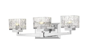 Z-Lite 1927-3V-LED Chrome/Clear Rubicon 3-Light 22"W Led Bathroom Vanity Light - Picture 1 of 10