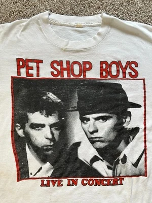 Camiseta De Colección Pet Shop Niños Años 80 90 Comportamiento Gira de Conciertos Nueva Ola Sintetizador Pop Foto 1 de 4