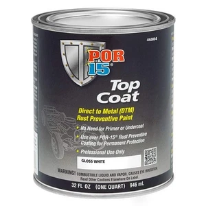 POR 15 46804 Top Coat Paint, Direct to Metal Paint, Long-term Sheen and Color - Picture 1 of 1