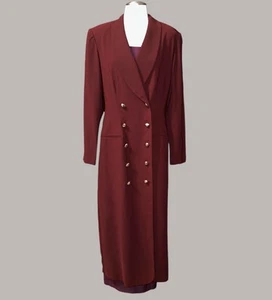 Vintage Karriere Kleid von Danny & Nicole NY, langes Bleistiftkleid, zweireihig 14 - Bild 1 von 4