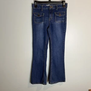 Wallflower Girls Dark Blue Jeans Size 12 – Classic Denim Boot Cut Pants - Picture 1 of 8