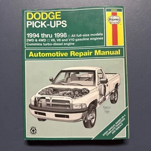 Haynes Reparaturanleitung Dodge Pick-ups 1994 bis 1998 PU Gas & Turbo-Diesel #30041 - Bild 1 von 2