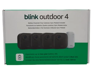 Blink Kamera Outdoor 4 System mit 3/4 Kameras + Sync-Modul Alexa Schwarz NEU OVP - Bild 1 von 11
