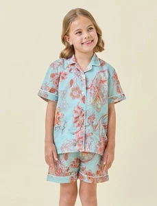 Petite Papinelle Pajama Set Girls 4 Kids Coco Boxer Floral Boho Whimsical - Picture 1 of 16