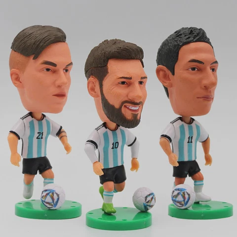 Angel Di Maria Figure Doll Lionel Messi Statue Argentina Football Model Gift Toy Cover