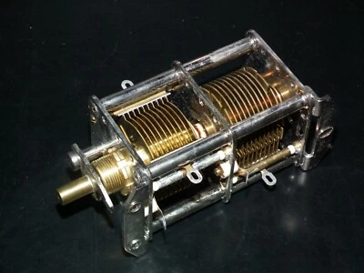 One NOS Philips condensador variable de aire - 2x125 pF (250pF) doble sección  Foto 1 de 4