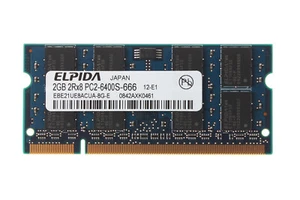 Elpida 2GB PC2-6400 DDR2-800MHz SODIMM Memory For Dell INSPIRON 6000 6400 9300 - Picture 1 of 6