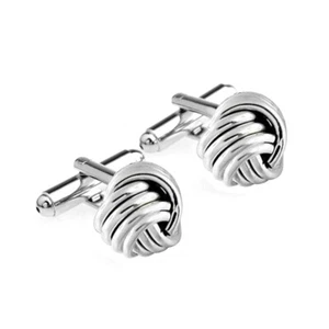 925 Sterling Silver Love Knot Mens Cufflinks for Dad Father Grand Father Brother - Picture 1 of 7