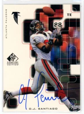 1999 SP Signature Edition O.J. Santiago Auto Atlanta Falcons #OJ - Image 1 of 2