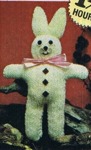 Knitting pattern copy 2020. Toy Bunny rabbit. 15 inches tall. Chunky - Picture 1 of 1