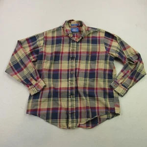 Pendleton Shirt Mens Large Long Sleeve Button Front Pocket Casual Plaid Lobo - Picture 1 of 10