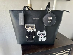 karl lagerfeld Tote Bag And Bonus Coin Ring For Coins And Keys - Picture 1 of 8