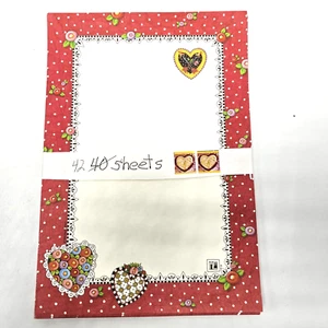 Mary Engelbreit Red Heart Paper Stationery Heart Valentine 6x9 40 sheets 1993 - Picture 1 of 9