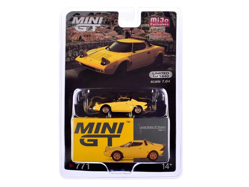 LANCIA STRATOS HF STRADALE GIALLO FLY YELLOW 1/64 DIECAST BY MINI GT MGT00771 - Image 1 of 1