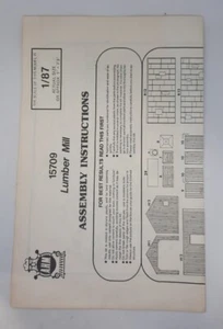 ๐ HO Scale IHC Lumber Mill Building Kit / A.h.m. 15709 ASSEMBLY MANUAL ONLY F/S - Picture 1 of 1
