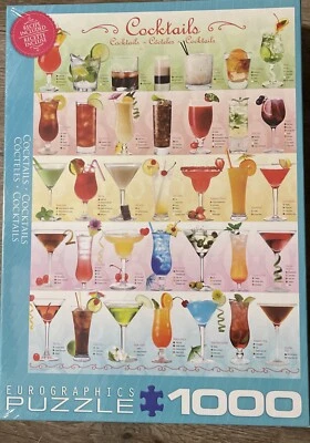 Eurographics Cocktails 1000 piece jigsaw puzzle 680mm x 480mm (pz) - Image 1 of 2