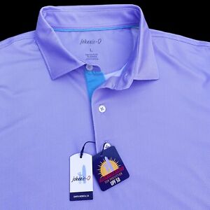 Johnnie-O Robben Performance Micro Print Polo Shirt M, L, XL, 2XL Purple $89