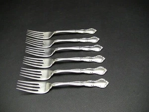 Tenedores para ensaladas Wallace MY LOVE de plata de ley de 6 5/8" / Juego de 6 - Imagen 1 de 4