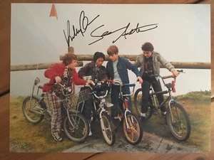 The Goonies Sean Astin & Jonathan Ke Quan Hand Signed 16x12 Photo. - Picture 1 of 1