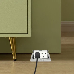 220 - 250V Pop Up Power Outlet Pop Up Plug Socket 2 Built-in - Picture 1 of 17