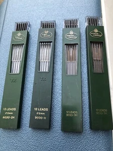 Vintage Faber-Castell Lead Refills 2mm 12 9030 H, 2H, 3H Drafting Art Lot Of 4 - Picture 1 of 11