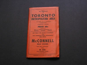 1954 Toronto Metropolitan Area Map - 41" X 24" - Picture 1 of 7