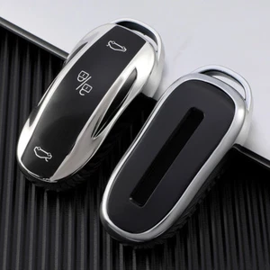 TPU Soft For Tesla Model X Remote Key Fob Cover Case Holder Shell - Picture 1 of 12