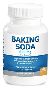 Cápsulas naturales de bicarbonato de sodio ácido estómago riñón 650 mg - Imagen 1 de 9