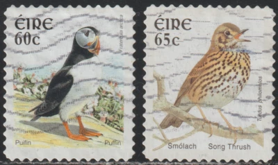 Ireland 2004 SC# 1525 - 1526 - Puffin - Song Thrush - Used Lot # 207 - Image 1 of 2