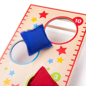 Bigjigs Toys Bean Bag Toss Bullseye - Incluye 6 bolsas de frijoles y marcador de madera - Imagen 1 de 3