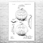 Halloween Jack-o-Lantern Poster Patent Print Halloween Lover Gift Haunted House