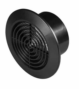 Black Round Ceiling Air Vent Grilles Ventilation Duct Hose Cover Diffuser Valve - Picture 1 of 4