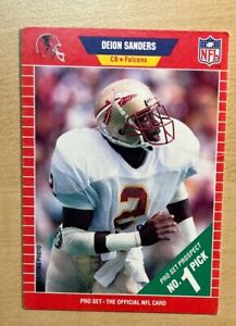 Deion Sanders 1989 Pro Set Rookie Football Card #486, VG