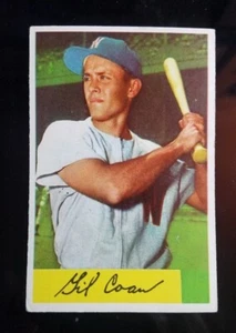 1954 Bowman Baseball #40 GIL COAN, Washington Senators, VG, No Creases - Picture 1 of 2