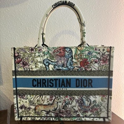 Christian Dior D-Constellation Embroidery Tote Medium Cotton Canvas - Image 1 of 4